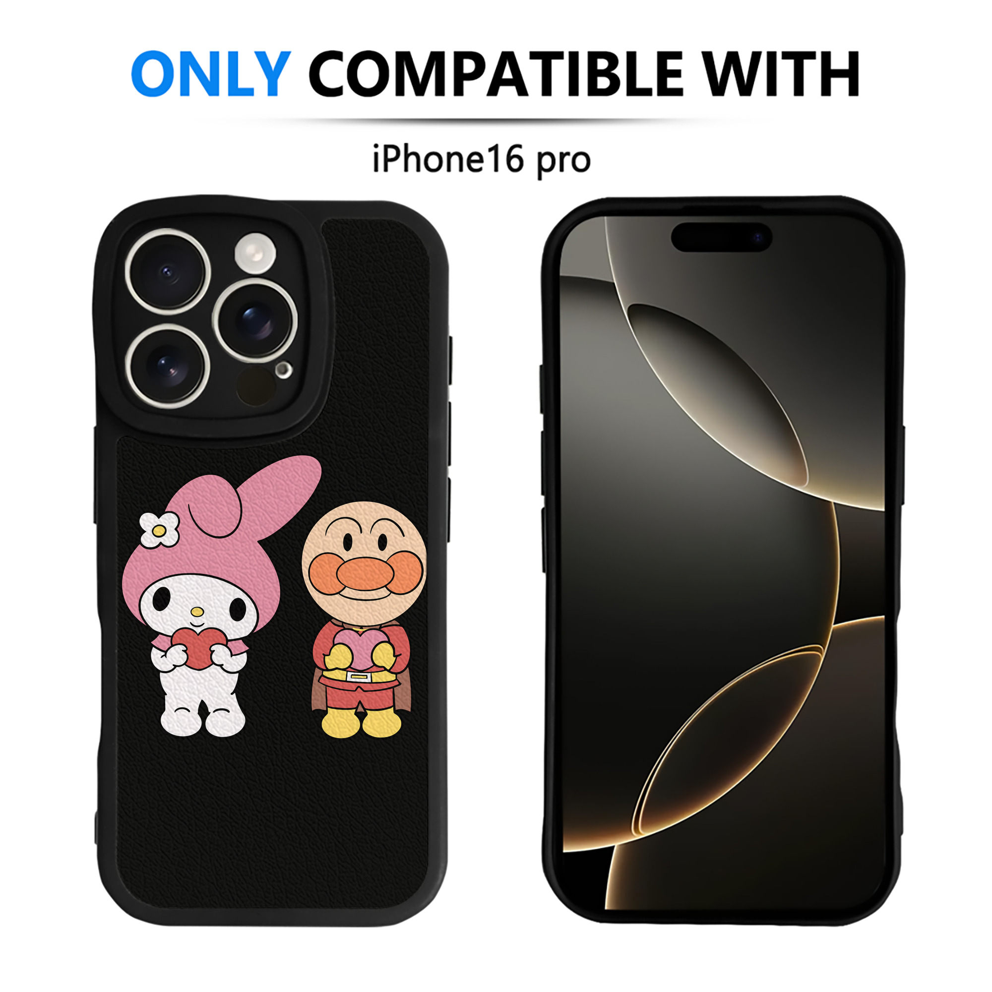 （画像用） アンパンマン Anpanman 【iPhone 16シリーズ対応】シリコンスマホケース（レザー調） 材質：シリコン